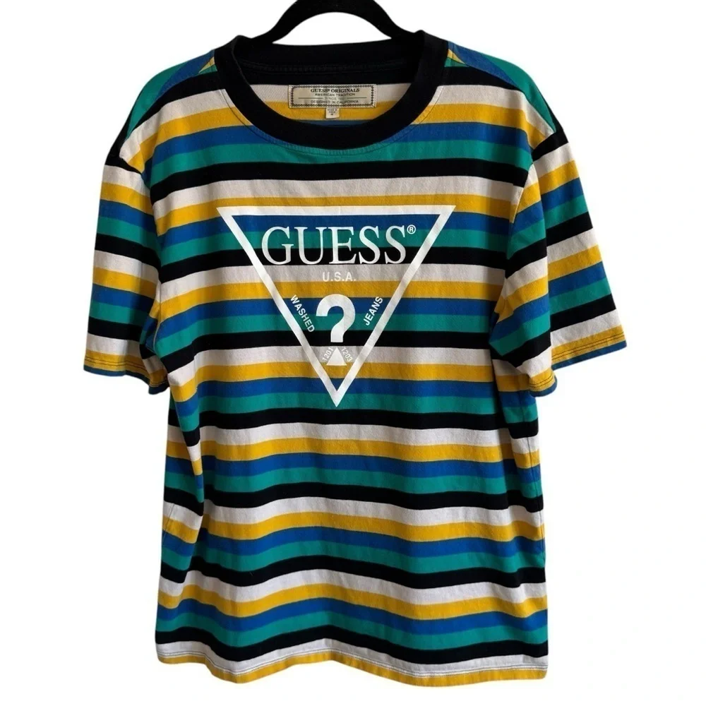 GUESS UO Exclusive Vista Striped Tee, Size M - Picture 6 of 10